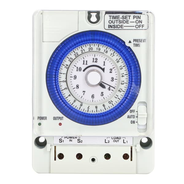 Tidsbryter Mekanisk Timer 24 Timer Kontroller Tilbehør for Lys Ovn 100‑240V AC