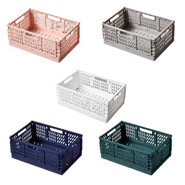 Foldable Storage Box Basket Multifunctional Cosmetic Container Desk Holder Home Use School Desk Storage Box Green