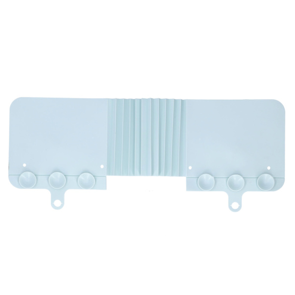 Foldable Sink Splash Guard with Suction Cups Water Repellent Board Kitchen Accessory Light Blue