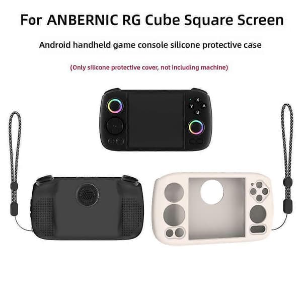 For ANBERNIC RG Cube Handheld Game Console Silicone Case New Protective G6as09 white white