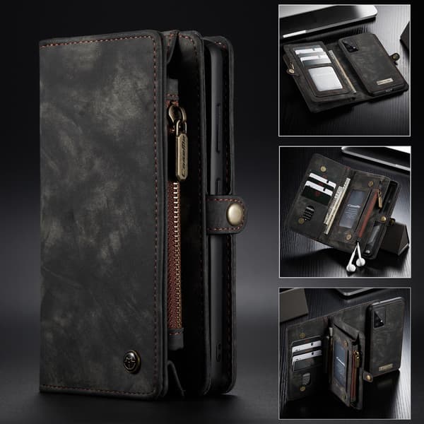 Leather Wallet Case Compatible with iPhone 13 Pro - Slim Flip Case with Card Holder & Magnetic Closure (6.1\") [JUN]