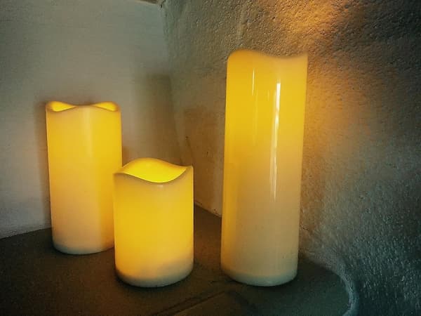 Rare Gem 3-piece LED Candle - Flickering Amber - White Flights with Remote Control 12.5 * 7.5 /