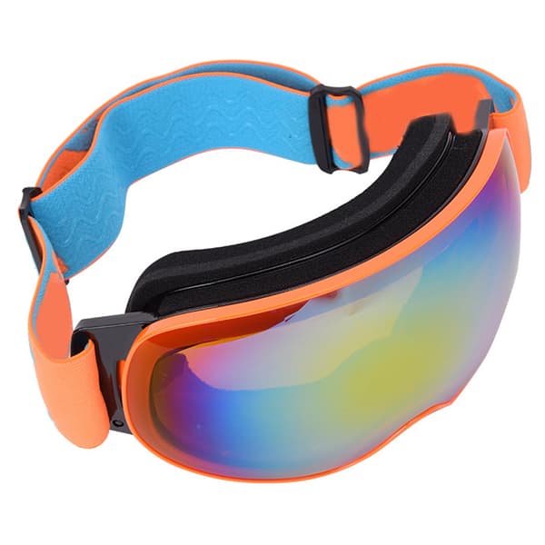MSD007 Unisex Large Spherical Double Layer Anti-fog Breathable Outdoor Ski Goggles (Orange Frame)