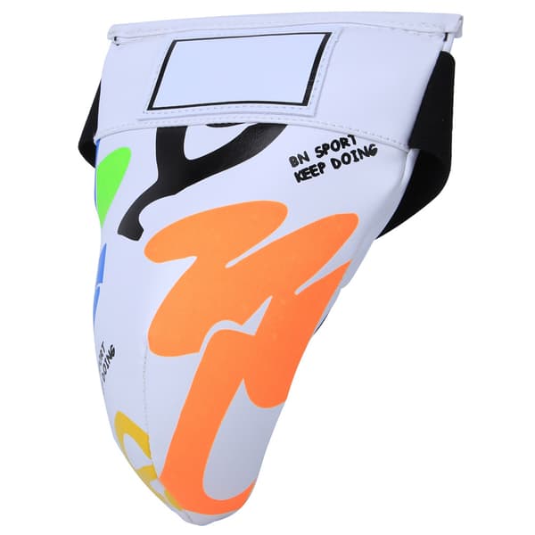 BN FIGHT Graffiti Barn Jockstrap Ljumsk Skydd Utrustning för Boxning Sanda Taekwondo Träning vit