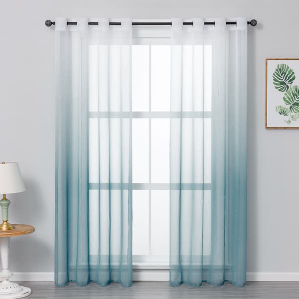 Gardinmaljer (2 stk.) gjennomsiktig gradient vertikal gardin voile
