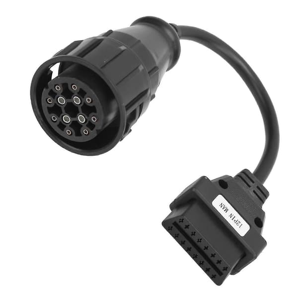 OBD2 Adapter 12Pin MAN til 16Pin Lastbilsdiagnostik Forlængerkabel Erstatning for DELPHI