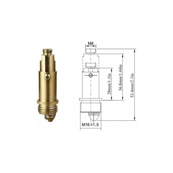 CRUEL Sink Pop Up Spring Bolt Brass Spring Plug Brass Fits Most Sink Bathtub Basin Drain Plug Internal Spring Bolt 3-Pack