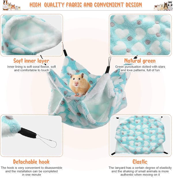 Hammock for rats, double layer, small animal cage, hamster, DXGHC