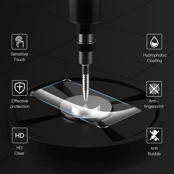 Fodral för iPhone 16 Pro med magnetisk ring + 2 härdat glas och 2 bakre kameraskydd Transparent