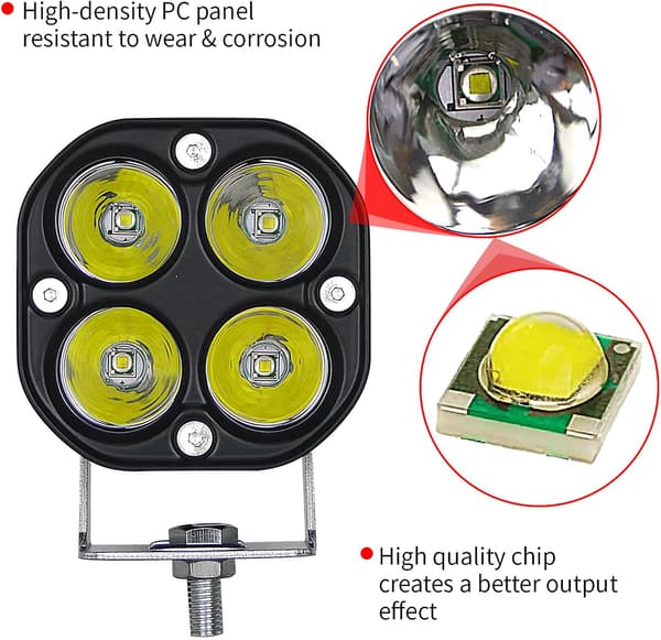 (2 STK) 7,6 cm 3'' 40W LED Traktor Arbejdslys Hvid LED Spotlight 1