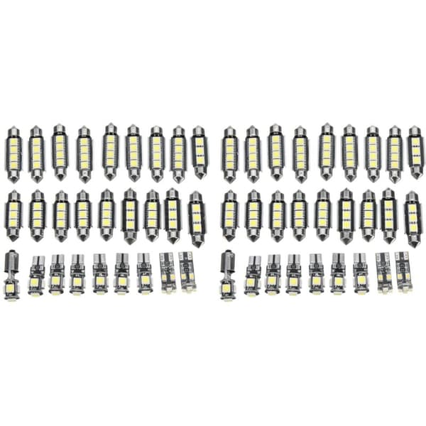 54 hvite LED-pærer til bil - E-Klasse W211 2002-2008