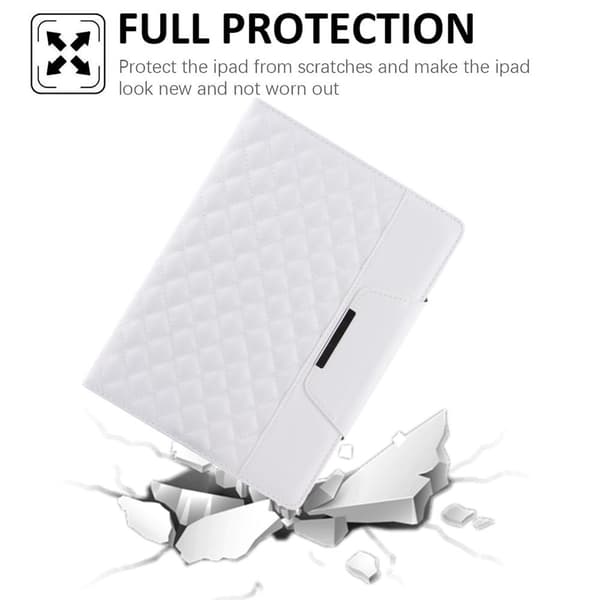 For iPad 10.2 (2021)/(2020)/(2019) Sammenleggbart etui - Hvit