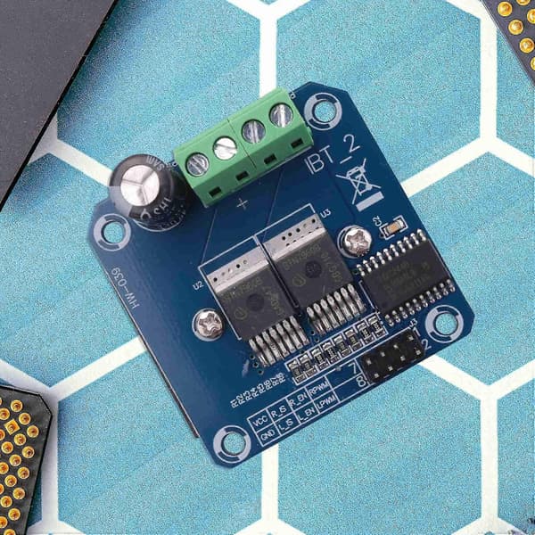 2 stk BTS7960 43A Dobbel DC Stepmotor Driver H-bro PWM Høyeffektsmodul Kompatibel Med Ar-d GuanGuan