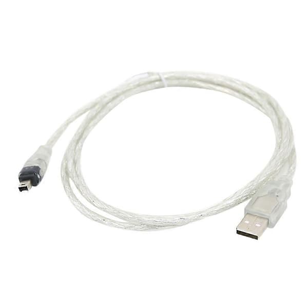 1,5 m USB til IEEE 1394 Firewire 4-pinners adapterkabel konverteringsledning for iLink
