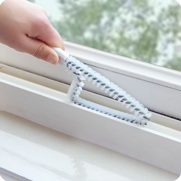 Multifunksjonell rengjøringsbørste for vindu eller skyvedør, 2 stk, 24*6,5 cm