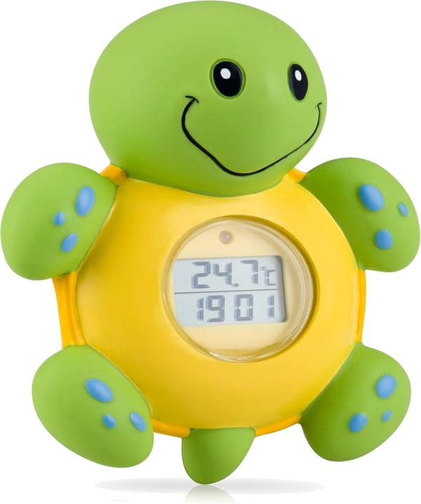 Badtermometer og ur, skildpadde