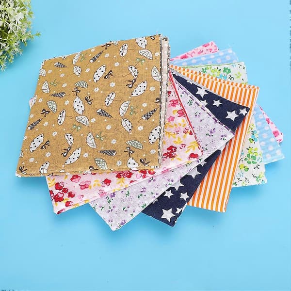 56 Pcs Square Cotton Fabrics 25x25cm Sewing Fabric Floral Pattern Household Craft DIY Accessories