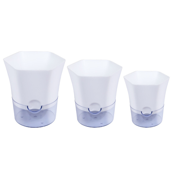 Self-watering flower pot, self-watering transparent bottom Medium Medium