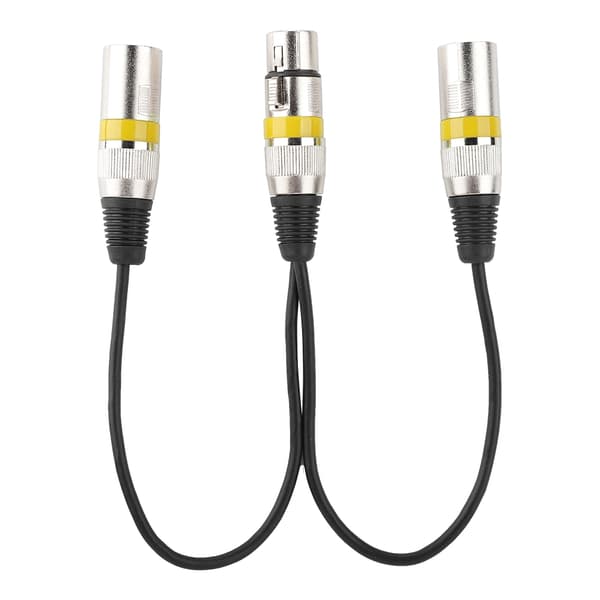 30 cm XLR hun til dobbelt han splitteradapter lydmikrofon forlængerkabel til Canon gul