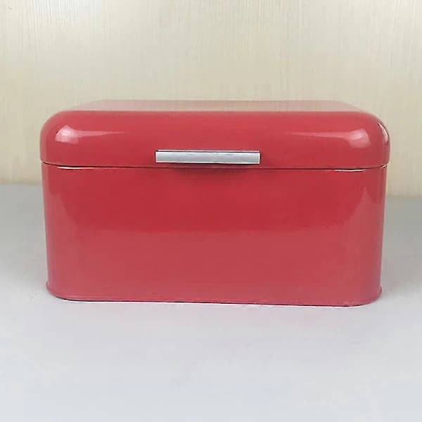 Retro Bread Box Large Capacity Iron Storage Container for Kitchen Countertop Home Decor Black 30.5 x 20 x 16 cm