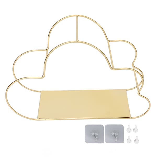 Wall Hanging Storage Shelf Cloud Shaped Wall Mounted Metal Hanging Organizer for Bathroom Home