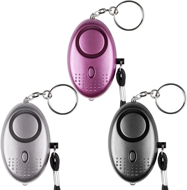 Personligt nödlarm [3-pack] (Svart + Silver + Lila) Scream S