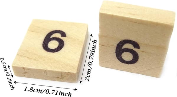 100 stk Træ Scrabble-brikker Tal Symboler Flade Brikker til Håndværk Pro