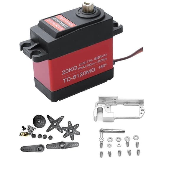 20KG Digital Servo Large Torque + 20KG Servo Parabolic Gear Unit Aircraft Throw Unit for