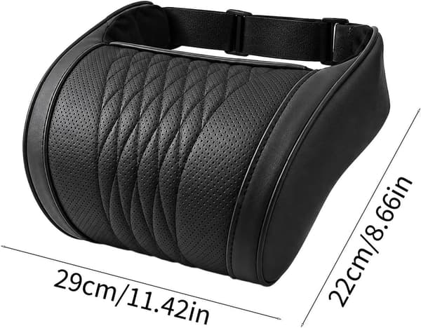 bil nakkestøtte ergonomisk Memory-PU-skinn universell pute -