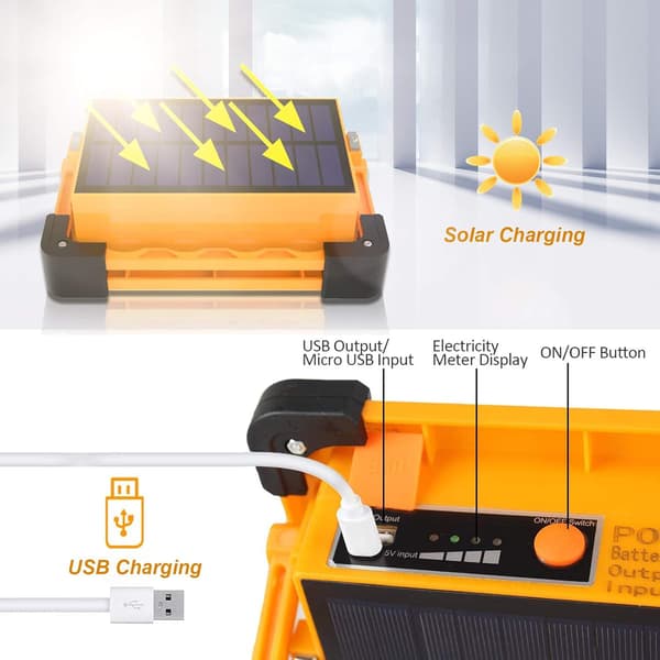 80W Genopladelig LED-Arbejdslampe 4 Tilstande Super Lys