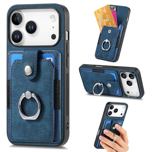 iPhone 17 Pro mobiltelefondeksel, ensfarget, med kortholder iPhone 17 Pro Max iPhone 17 Pro Max iPhone 17 Pro Max