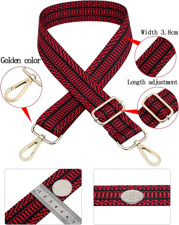 Adjustable 75-145cm Red Handheld Shoulder Strap Lanyard Bag Hand