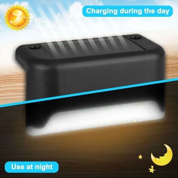4-pack Solar Lights for Outdoor Use, LED Solar Stair Lights,