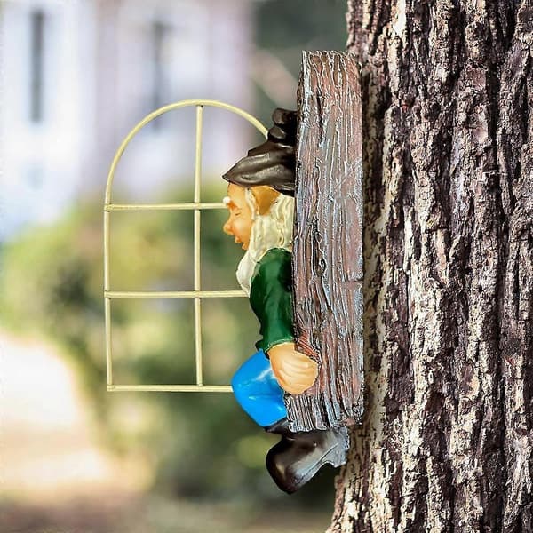 Havetomte ornament havepynt i harpiks 15 cm (FMY)