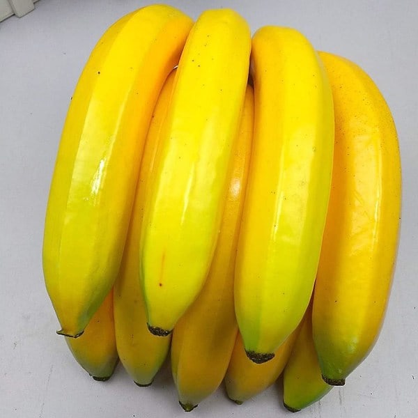 Kunstige bananer Simulering Falsk Frugt Realistisk Banan Klynge dekorativ frugt gul