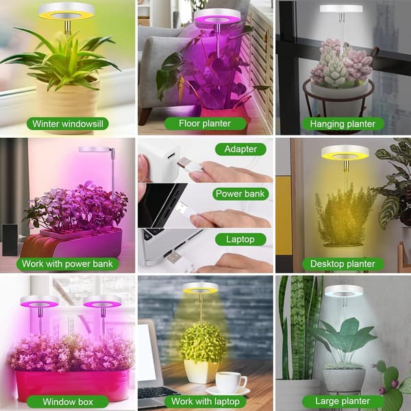 LED Grow Light for Indoor Plants, 9 Levels Adjustable Brightness