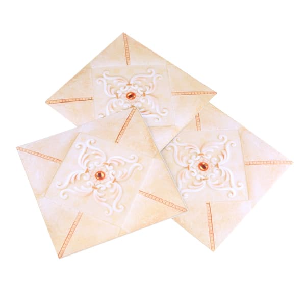 10 Pcs Self-Adhesive PVC Tile Floor Wall Stickers 3D Decal Home Decor 12CM*12CM #2