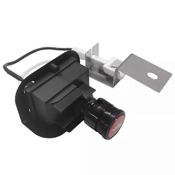 Gas Grill Ignition Kit Replacement for Weber Q1200 Q2200, 2-Pole Electronic Ignition With Button Electrode Cable, Silver