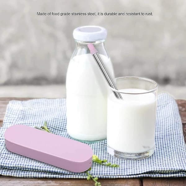 Foldable and Reusable Metal Straws, Portable Telescopic Stainless Steel Straws