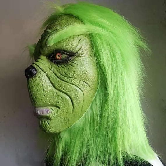 Vihreä hirviönaamio Pukuasuste Joulu Cosplay, Vihreä L