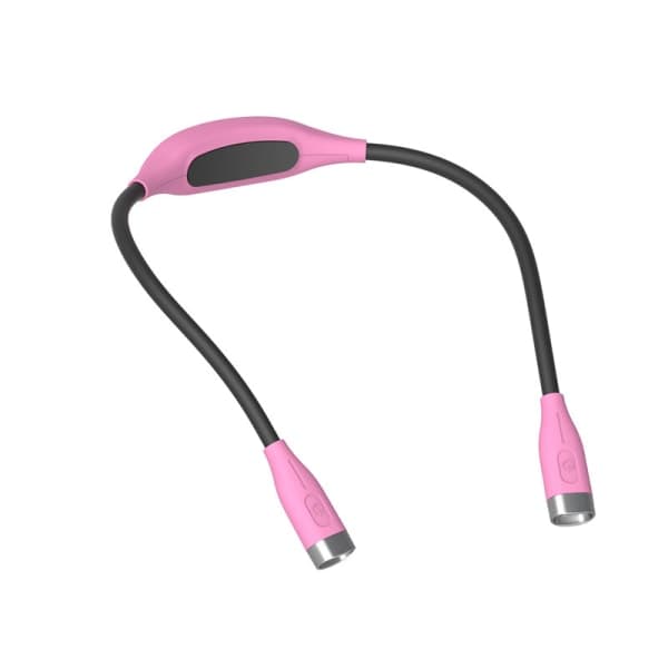 Rechargeable ic led reading light hands-free neck light pink