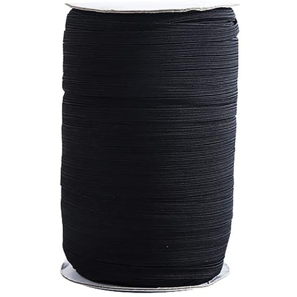 Elastisk snor 1/8 tomme tungt strekktau strikk elastisk bånd / elastisk tau 200 meter elastisk spole for DIY, perler (svart)