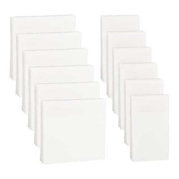 12-pack 600 ark Transparenta Sticky Notes, Klara Sticky Notes - Stick för Annotering