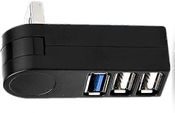 USB til 3 USB-porter 270° roterbar ultratynn USB-splitter for MacBook Notebook PC USB-minne HDD