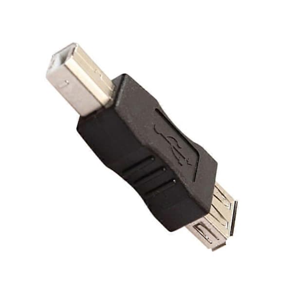 Mini musta USB A-tyypin naaras-USB B-tyypin urosmuunninsovitin