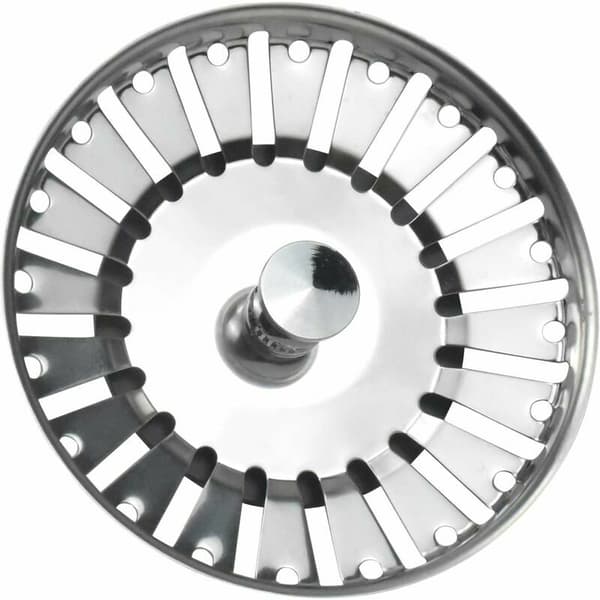 Køkkenafløbsfilter i rustfrit stål, kurvefilter i rustfrit stål, vaskefilter til køkkenafløb (diameter: 84 mm)