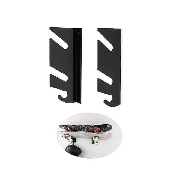 Skateboard Wall Mount Display Rack with Hanging Hook, Acrylic Skateboard Rack Holder for Longboard Skateboard