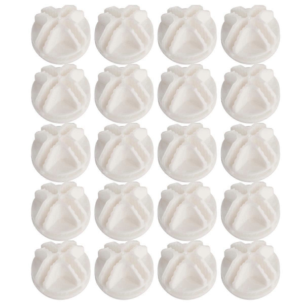 20 st Grid Cube Connectors Abs Connectors for Wire Shelving (White)