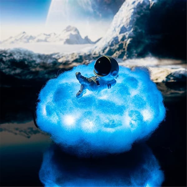 Dropship LED Värikäs Pilvi Astronauttilamppu Sateenkaariefektillä A