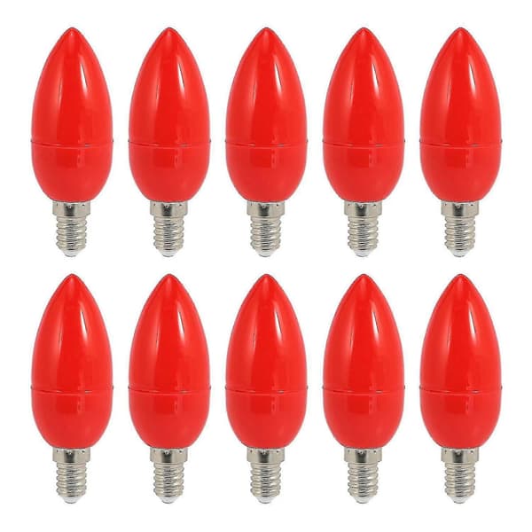 10x LED-lys Pærer Røde Lykkepærer Gud Lys Energibesparende Lys, e14 [DB]